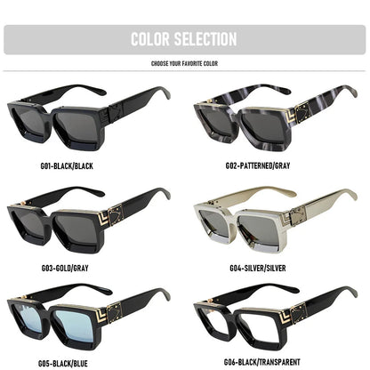 Brand Design Square Sunglass Men Vintage Retro Millionaire Sunglasses Women Thick Frame Fashion Glasses Dropshipping Gafas De So
