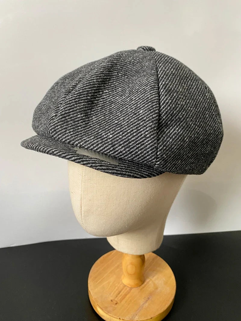 Vintage Men's Newsboy Cap With Blades Peaky Hats Women Men Berets Classic Woolen Octagonal Caps Casual Gatsby Flat Hat NZ297