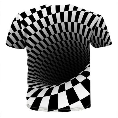 Men's 3D printed T-shirt, oversized loose fitting clothing for men, retro fashionable short sleeved top, fun and affordable roun