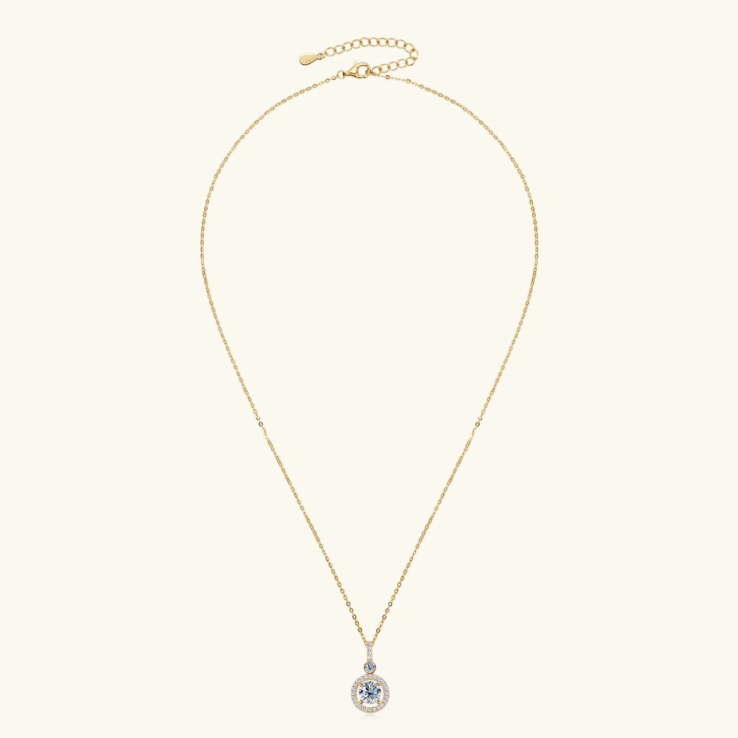 925 Silver Full Moissanite Pendant Necklace Certified 6.5mm D Color Lab Created Diamond Necklace for Women Quality Jewelry Gift