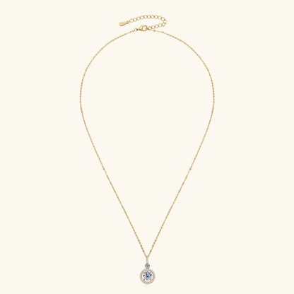 925 Silver Full Moissanite Pendant Necklace Certified 6.5mm D Color Lab Created Diamond Necklace for Women Quality Jewelry Gift