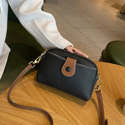 Women's Cowhide Genuine Leather Bag Female Fashion Designer Luxury Handbag Ladies Small Square bag Retro Crossbody Shoulder Bags