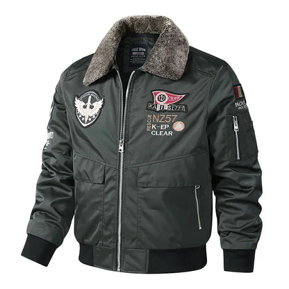 men's autumn winter thickened baseball uniform trendy coat Men's military fan jacket men MA-1 american overalls pilot jacket