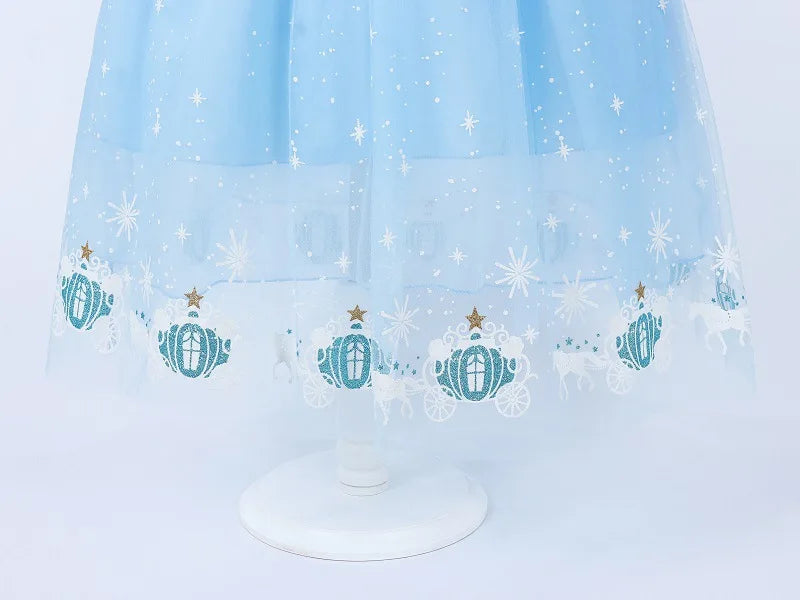 Cinderella Dress Kids Halloween Party Girls Princess Cosplay Costume Dress Up Carnival Christmas Fancy Children Clothing