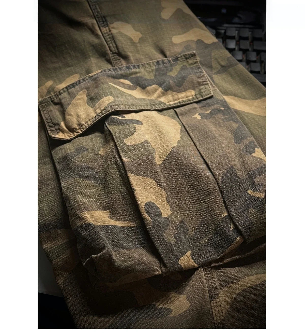 Mens American Camo Tactical Cargo Pants Outdoor Hiking High Quality Relaxed Fit Straight Leg 100% Cotton Casual Trendy Trousers