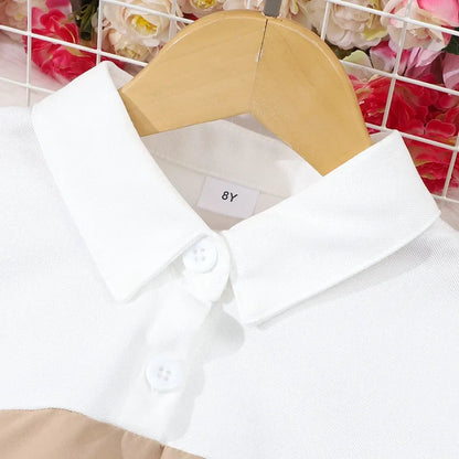 2025 Vintage Elegant Kids Girl Dress Summer Short Sleeves School Graduation Birthday Party Children Dresses 7 8 9 10 11 12 Yrs