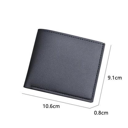 Portefeuilles Courts en Cuir PU pour Homme, Vintage, Fins, Porte-Cartes de Crédit Masculin, Noir, Petits Portefeuilles Grande Capacité Porte-Cartes Sac