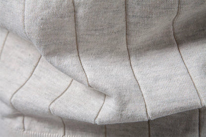100% Cotton Stripe T-Shirts for Men Solid Color O-Neck Soft Touch Comfortable Casual Summer Wear Top