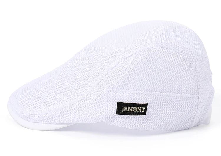 Summer Mens Hats Breathable Mesh Newsboy Caps Outdoor Baker Boy Boinas Cabbie Hat Fashion Driving Flat Cap For Women
