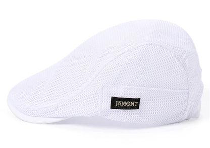 Summer Mens Hats Breathable Mesh Newsboy Caps Outdoor Baker Boy Boinas Cabbie Hat Fashion Driving Flat Cap For Women