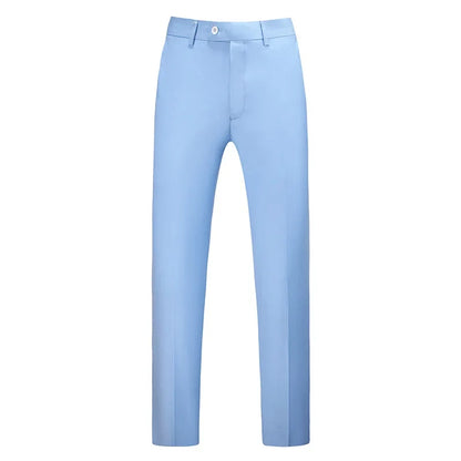 2026 New Men's Middle Waist Pants, 25 Color Choice, Elegant Office Men Trouser, Modest Green Pink Yellow Asian Size M-6XL