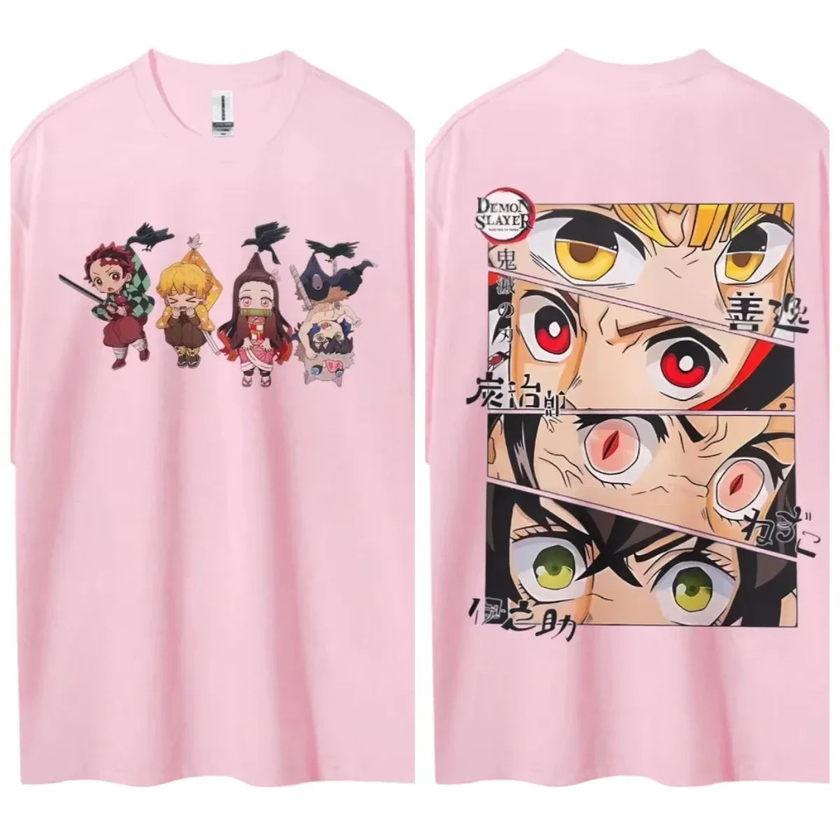 Demon Slayer Men's T-shirt Kamado Tanjiro Japan Anime Summer Boy Spring and Autumn Children's Short Sleeves Parent-Child Wear