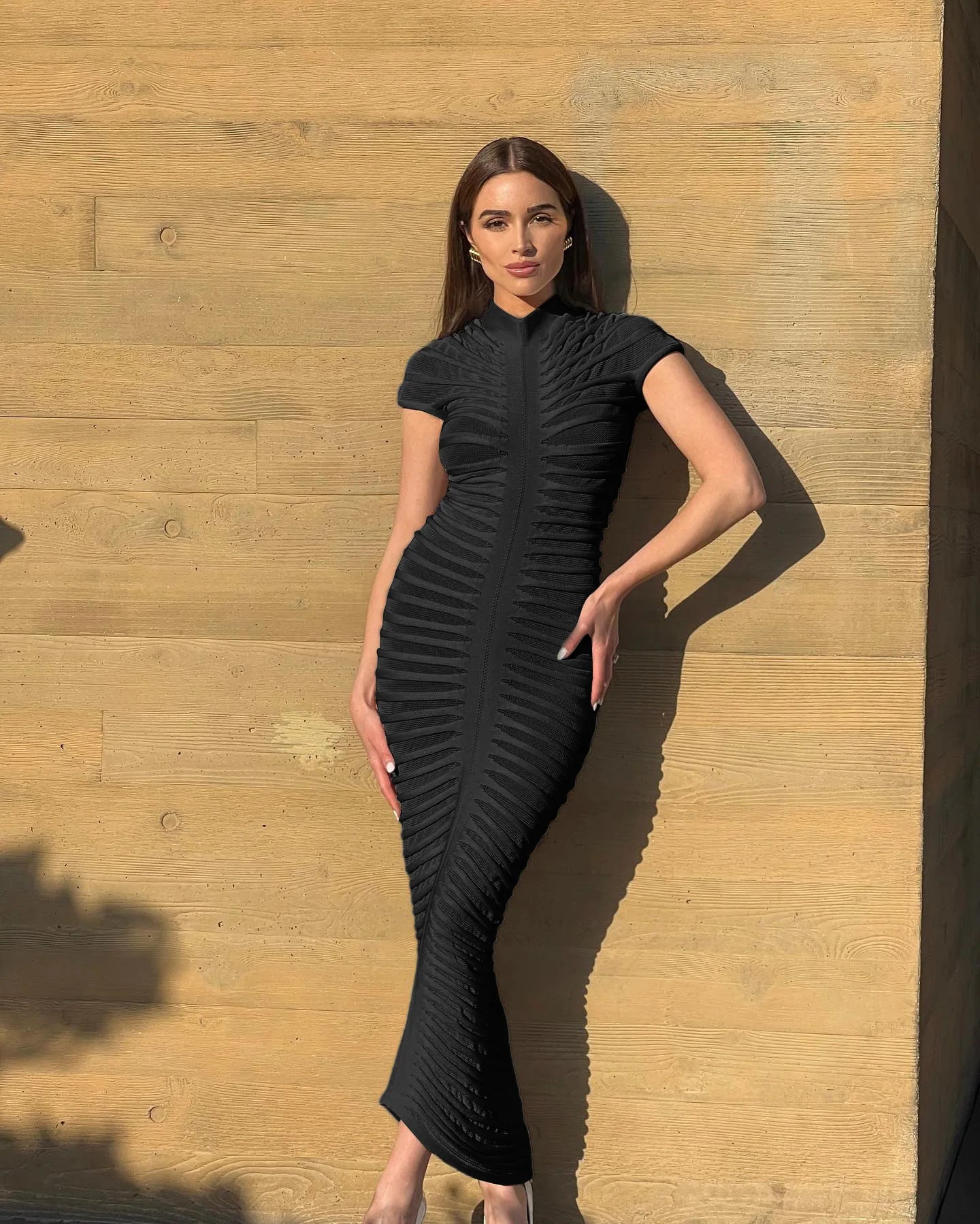 Sexy Bodycon Long Dress Women 2025 Summer Slim Fashion Short Sleeve Bandage Maxi Party Dresses Woman Skirt Elegant Vestidos