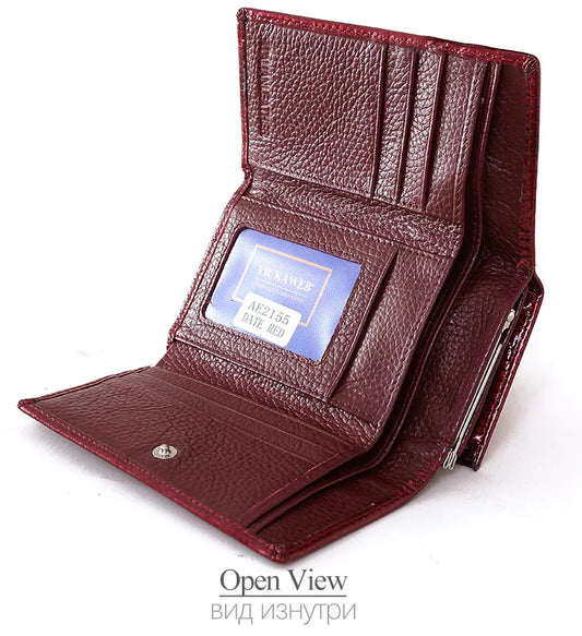 Cadeau gratuit femmes portefeuille court en cuir véritable mode féminine porte-monnaie dames fermeture éclair et alligator petit sac à monnaie AE2155