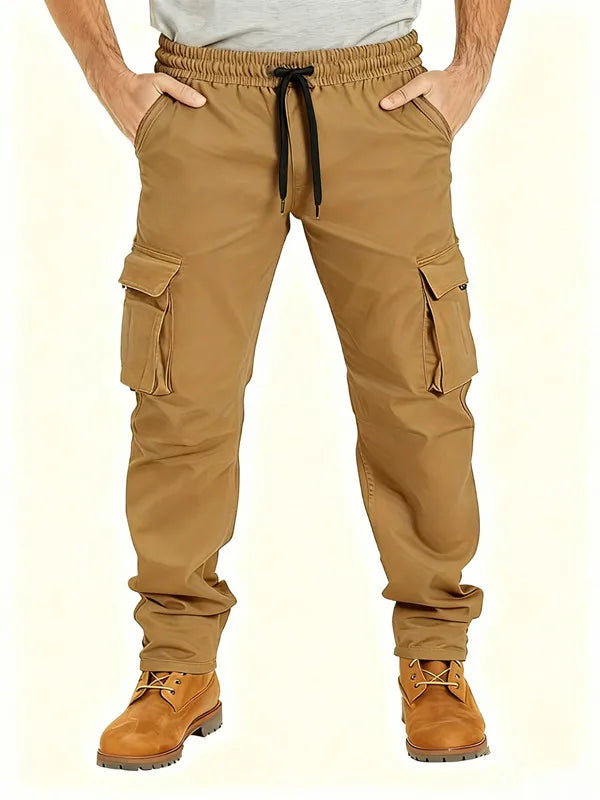 2024 Amazon Summer New Men's Work Pants European and American Independent Station Drawstring Multi Pocket Casual Pants