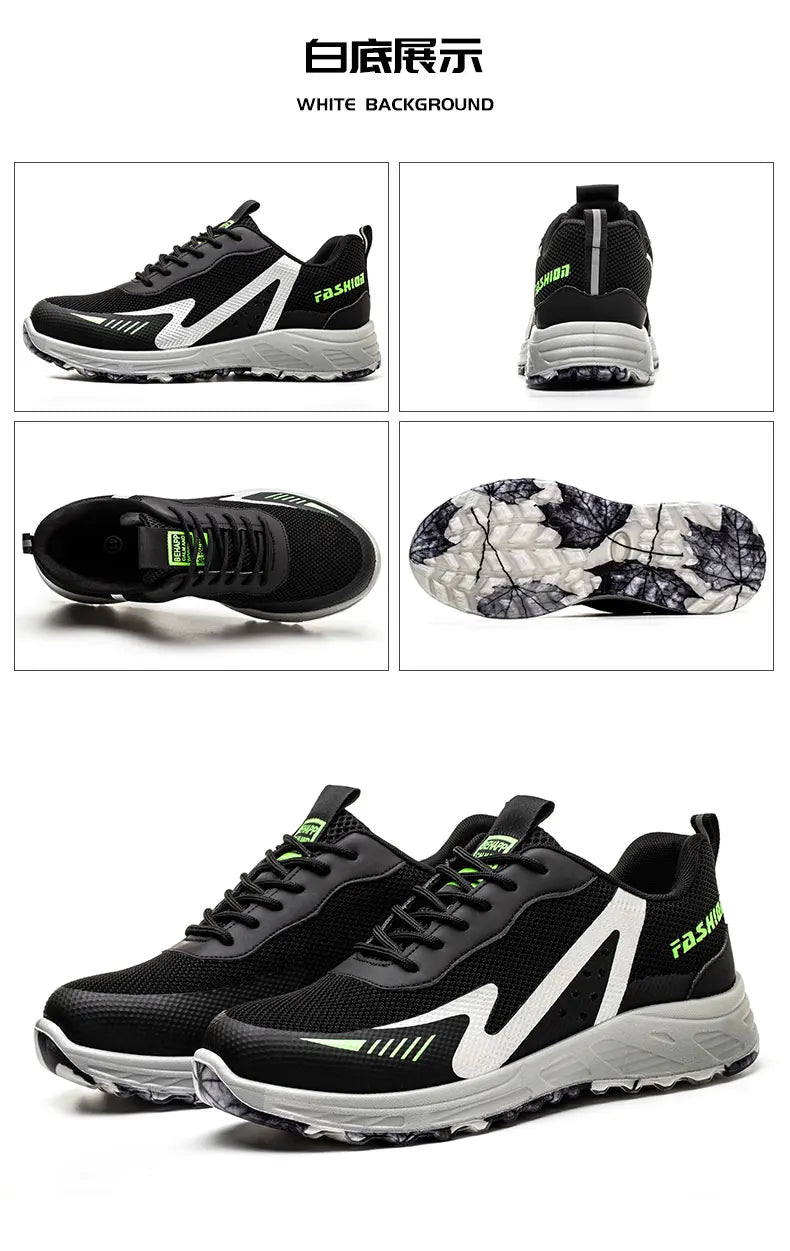 Fashion Insulation 6KV Plastic Toe Cap Labor Protection Shoes Anti Nail Indestructible Work Safety Boots Sneakers Male Footwear