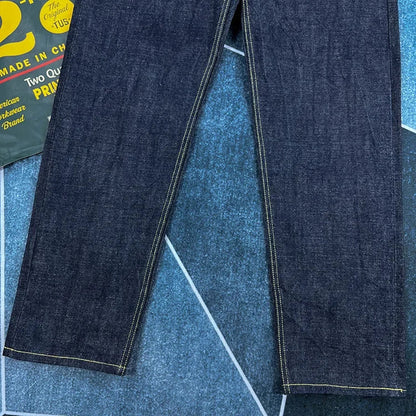 16oz High Quality Pink Selvadge Denim Jeans for Men Cotton Washed Pants Raw Blue American Vintage Hard Thick Straight Trousers