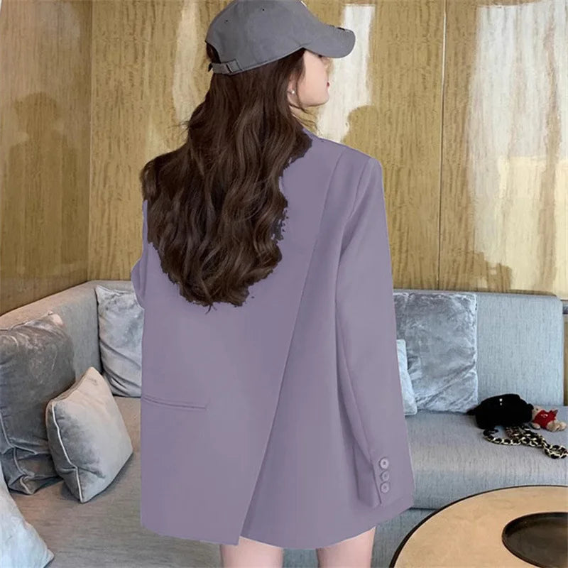 Ladies' Lazy Style Hot Sale Of The Season Early Autumn Korean Version Design Large Slit Small Size Suit Jacket Casual Elegant...