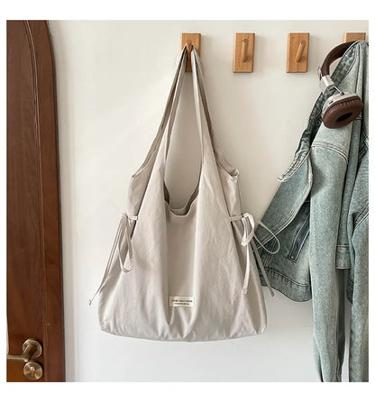 New Fashion Simple Shoulder Bag Women Large Capacity Comfortable Versatile Texture Tote Bag Simple Casual Storage Handbag