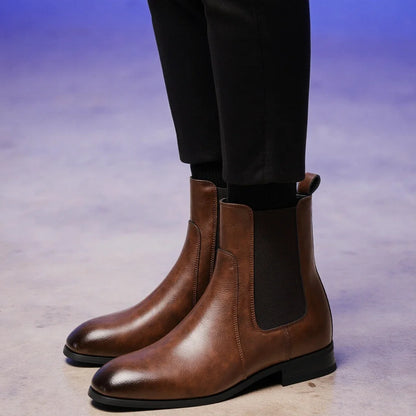 Men Boots Casual 2026 Fashion Brand Comfortable Boots Leather Chelsea boots