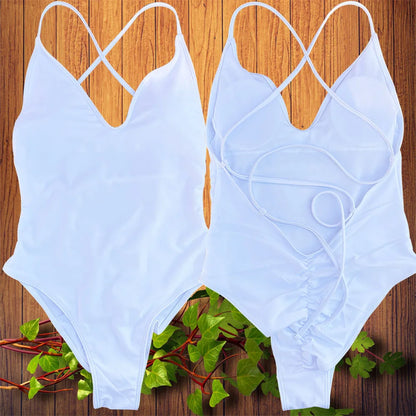 Solid One Piece Swimsuit Women Swimwear 2025 New Bikini Sexy Bodysuit Plus Size Bathing Suit Swimming Suit maillot de bain femme