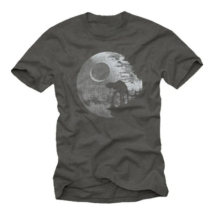 Vintage Star T-Shirt Black AT Shadow Print Tee Shirt Graphic T Shirts Retro Streetwear Crew-neck Short-sleeved Men's T-shirt