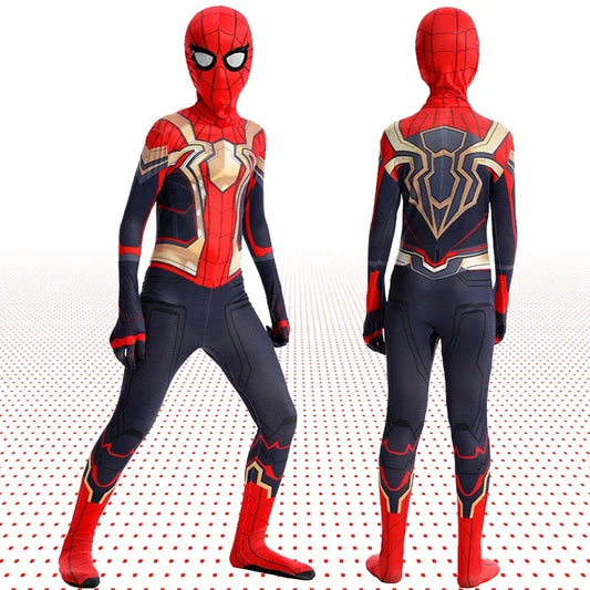 Spiderman Costume Spider Man Black Panther Iron Man Spider Gwen Cosplay Zentai Jumpsuit Bodysuit Halloween Costume Adult Child