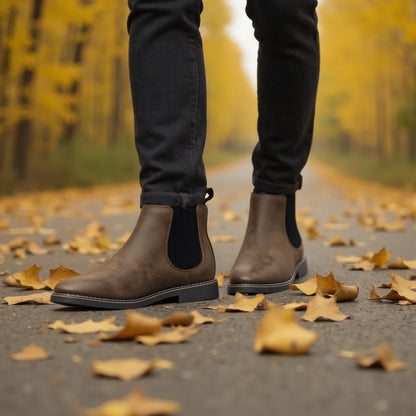 40~46 Men Chelsea Boots Brand Retro Comfortable Fashion Men Boots