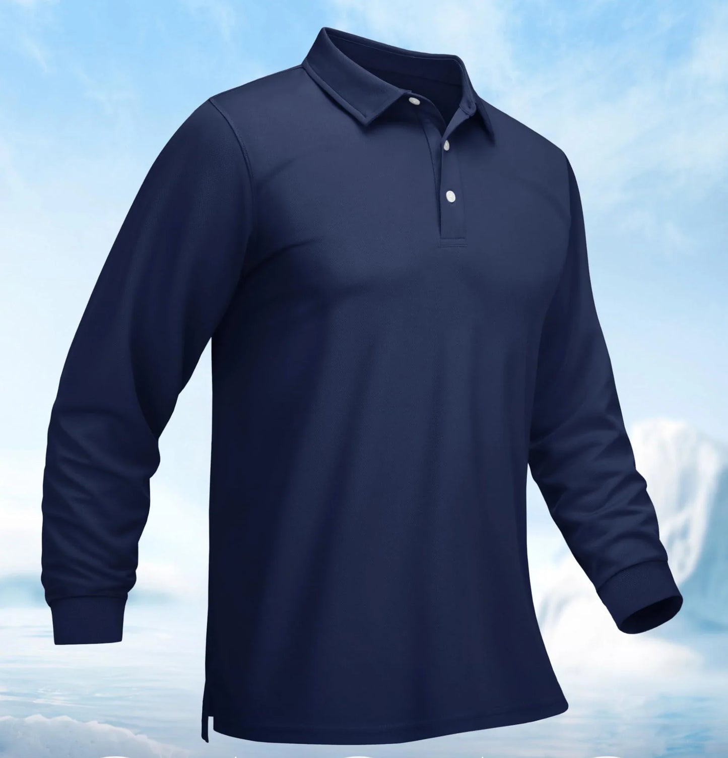 Men Sports Polo Shirts Quick Dry Golf T-shirts Breathable Work Shirts Casual Office Shirts Lightweight Top Long Sleeve