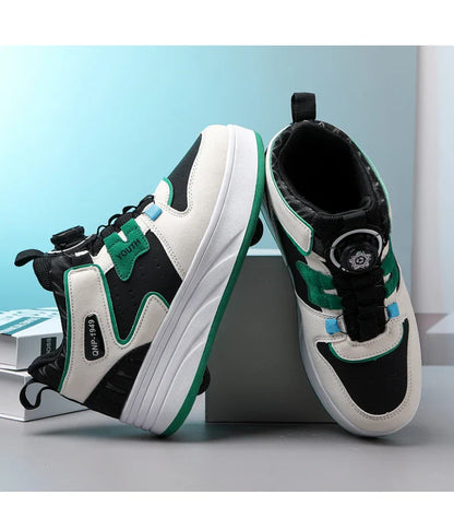 Students children's shoes four wheel light shoes Boys invisible roller shoes large size outdoor sports walking shoes women