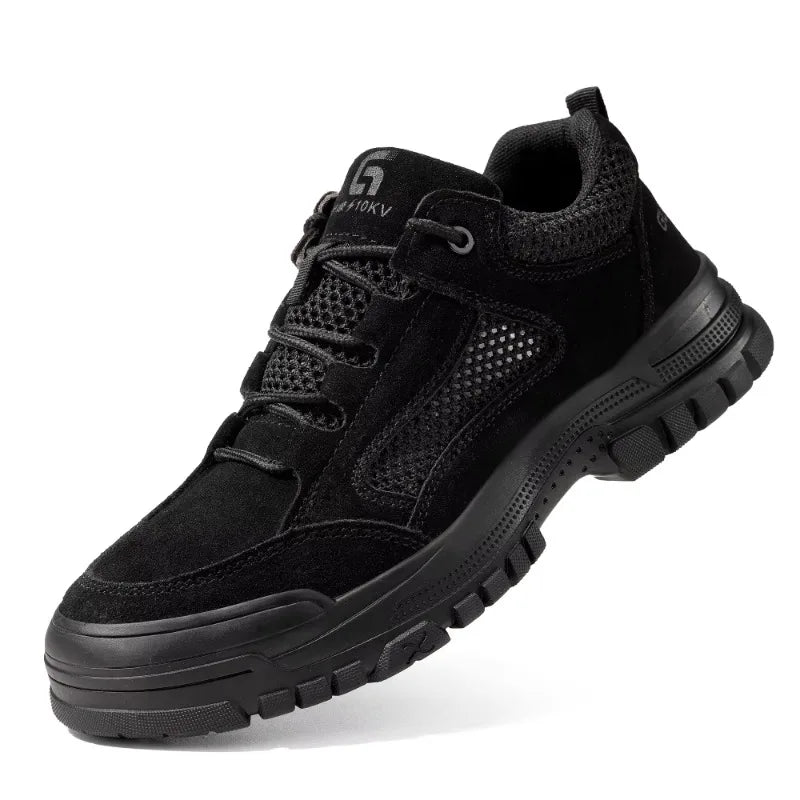 Latest 2024 Fashion Insulation 10KV Men Safety Work Shoes Sneakers Steel Toe Anti Smashing Indestructible Male Footwear