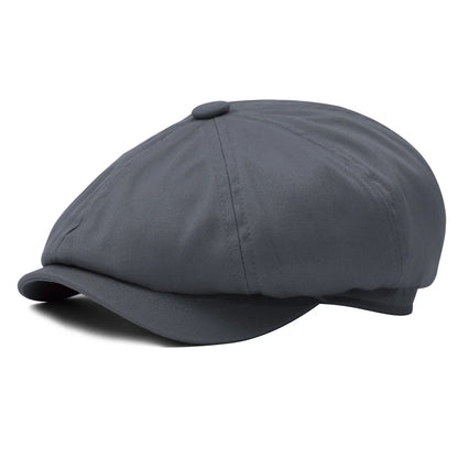 Newsboy Cap Men's Twill Cotton Eight Panel Hat Women's Baker Boy Caps Retro Big Large Hats Male Boina Green Beret