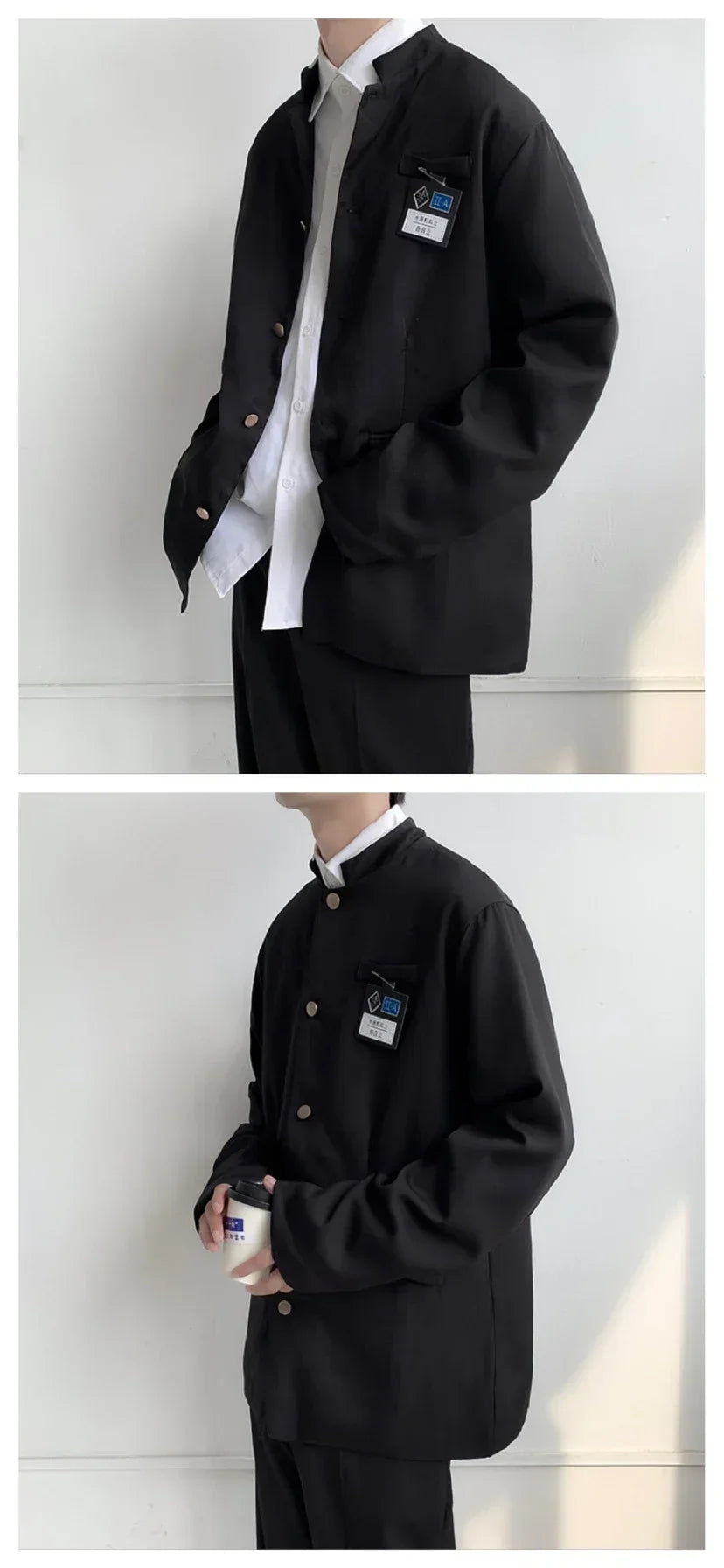 Spring Men's Casual Jacket Small Suit Japanese Style DK Uniform Student Coat Gakuran Youth Fashion Clothing