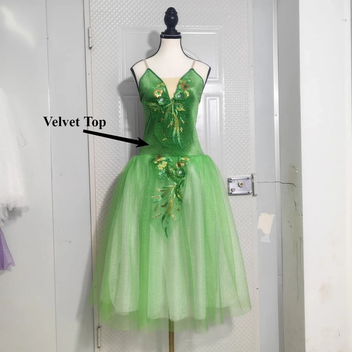 Long Ballet Tutu Skirts Flower Lace Dress Performance Costumes Princess Dance Practice Romantic Dress