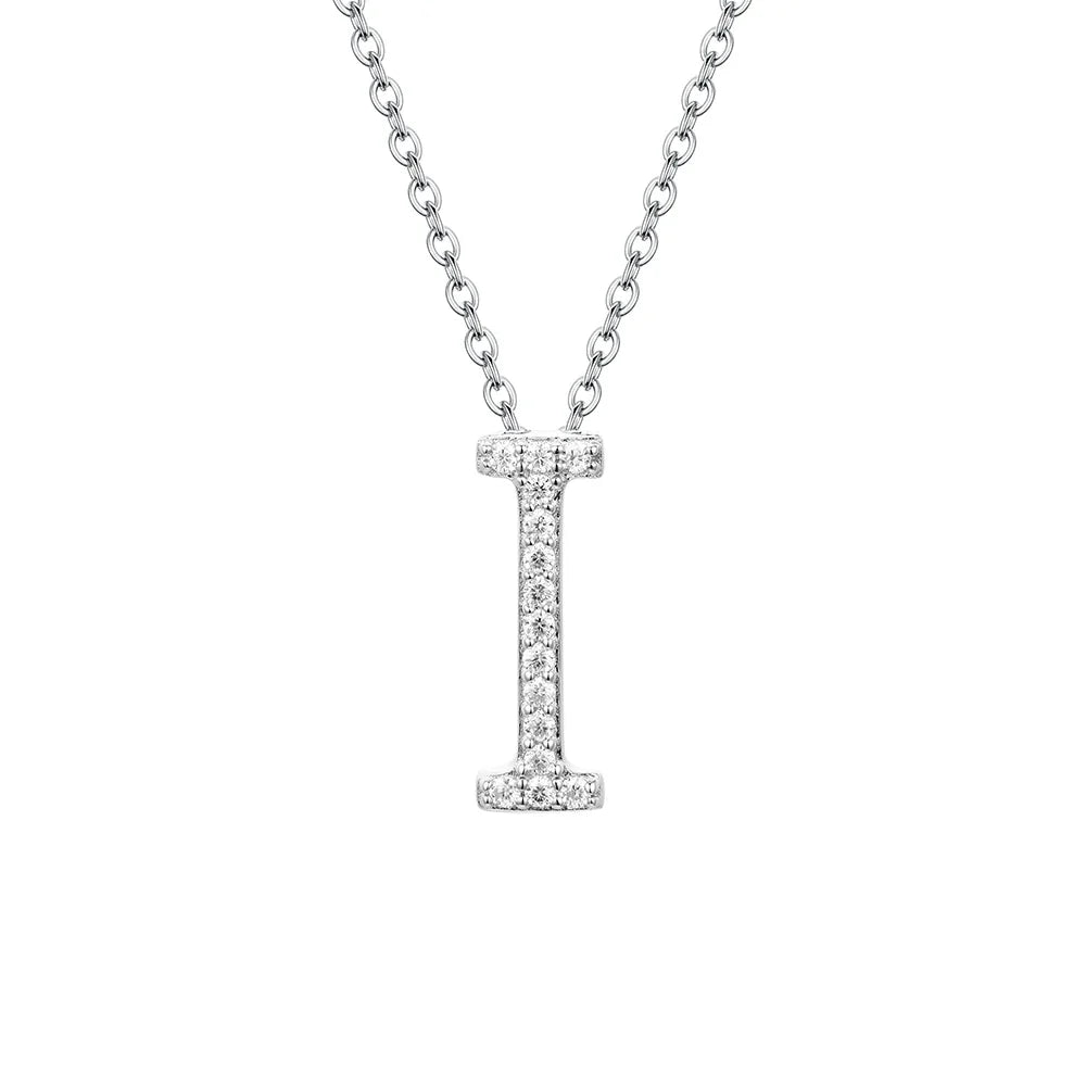 D VVS1 Color Moissanite Letters Necklace Pendant 100% 925 Sterling SIlver for Women Man Fine Jewelry Accessories Gift