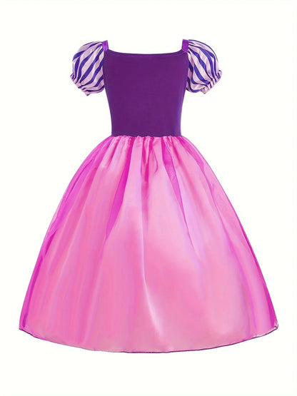 Girls Costume Children Cosplay Princess Dress Kids Halloween Birthday Pageant Party Rapunzel Dress Girl Carnival Tangled Clothes