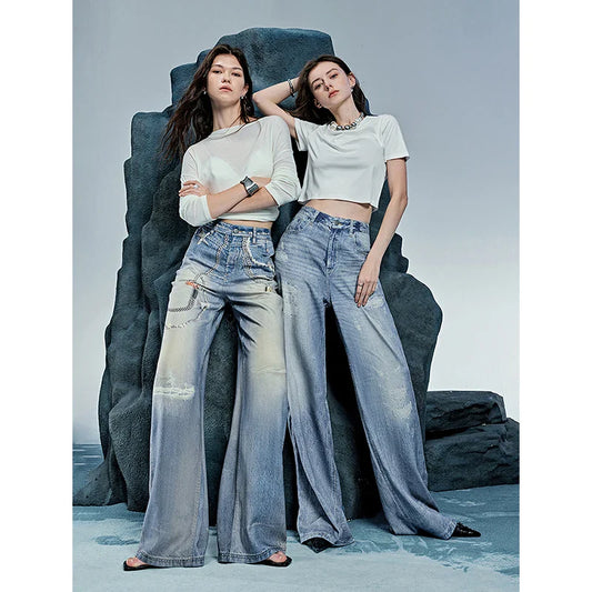 Women Denim Jean 2025 Spring New Long Pants 8518053