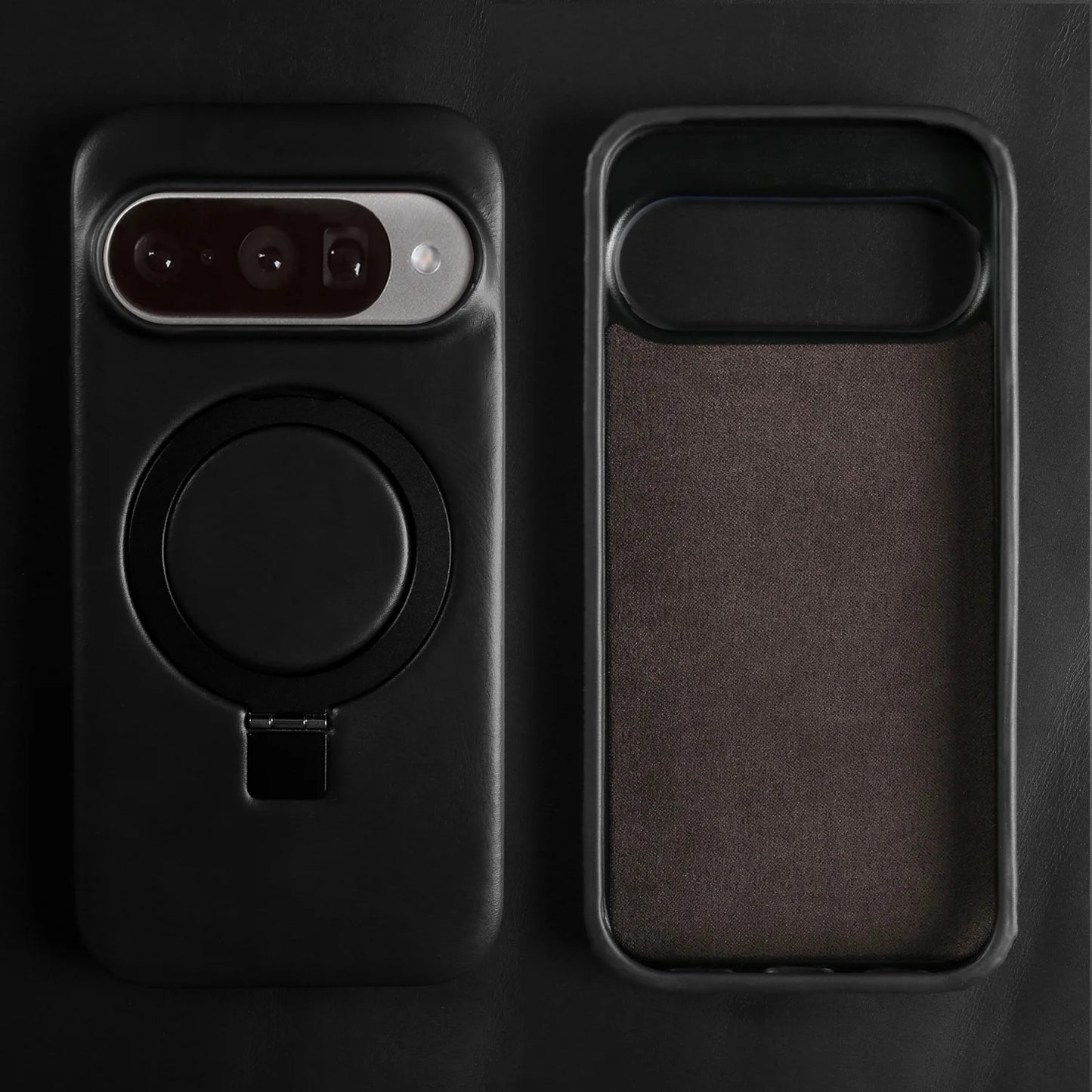 Luxury Magnetic Bracket Holder Genuine Leather Case For Google Pixel 10 Pro XL pixel10  8A 9pro 7A 6A 5A Full Wrapped Back Cover