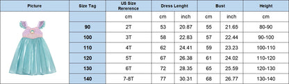 Little Mermaid Ariel Princess Costume Kids Dress For Girls Cosplay Children Carnival Birthday Party Clothes Mermaid Summer Dress