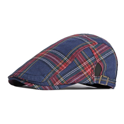 Colorful Plaid Forward-Caps for Men and Women Fashionable Baseball Caps Berets British Newsboy Hats Artist Hats