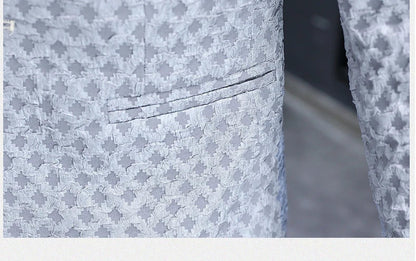 2024 Autumn New Fashion Handsome Men Business Leisure Banquet Shopping Slim-fit Korean Suit  Costume Croisé Homme  Blazer