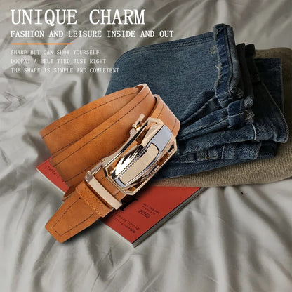 Mens Belt Automatic Metal Alloy Buckle Belt High Quality PU Luxury Belt for Men Belt Strap Male High Quality Designers 105 115cm