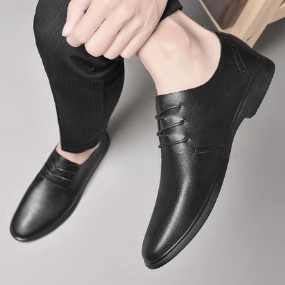 Classic Dress Mens Flats for Wedding Men Oxfords Shoes Fashion Casual Footwear Men New Genuine Leather for Male Walking Shoes