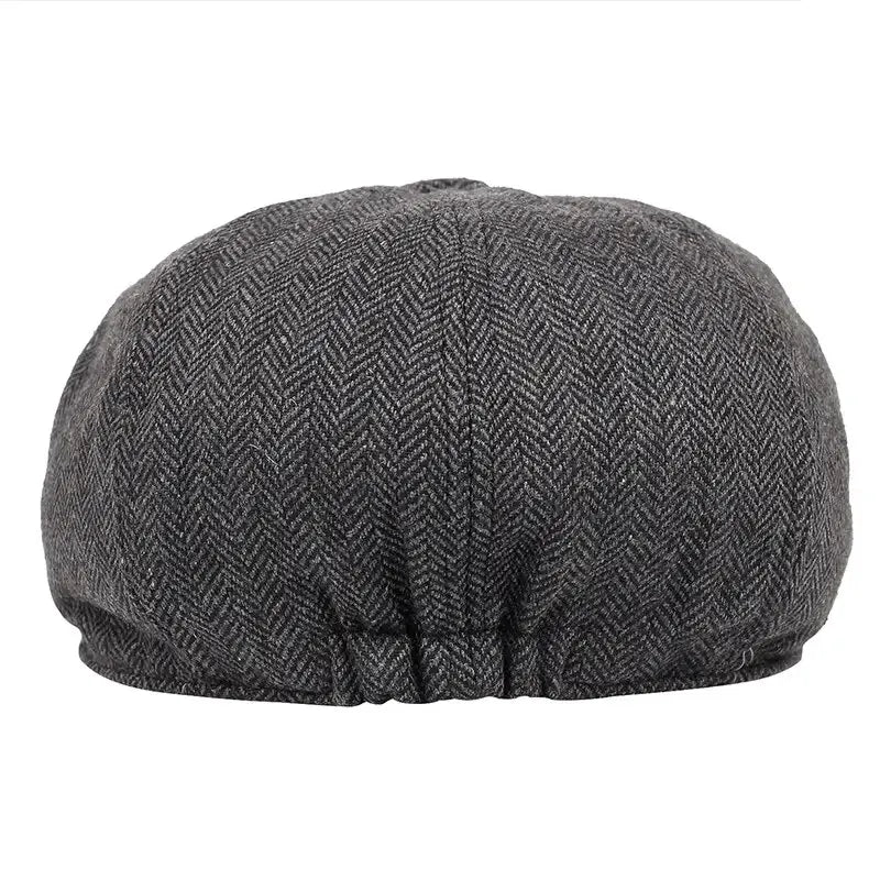 Retro Newsboy Caps Men British Painters Hats Autumn Winter Berets Herringbone Flat Cap Hip Hop Berets