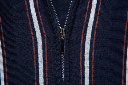 Men's Stripe Polo Shirt Old Money Style Short Sleeve Soft Breathable Casual Elegant Fabric for Comfortable Wear