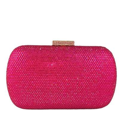 Burgundy Crystal Evening Bags and Clutches for Women Formal Party Rhinestone Handbags Wedding Clutch Purse