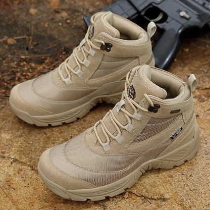 Men's Boot Combat Mens Ankle Boot Tactical Boot Male Shoes Work Safety Shoes Motocycle Boots Men Outdoor Hiking Shoes
