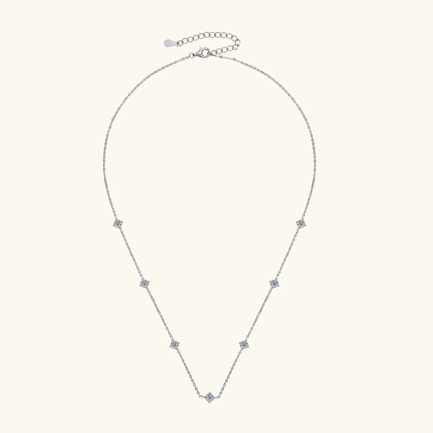 3mm Moissanite Diamond Necklaces for Women Dainty 18k Gold Plated/925 Sterling Silver Neck Chain Female Trendy Jewelry
