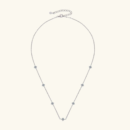 3mm Moissanite Diamond Necklaces for Women Dainty 18k Gold Plated/925 Sterling Silver Neck Chain Female Trendy Jewelry