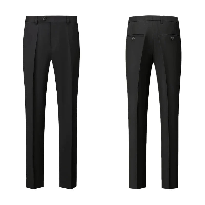 Two-piece Set Suit Men's Vintage Banquet Suit Chinese Style Suit Double Breasted Blazer Metal Buttons Dress Pants Wedding Galas
